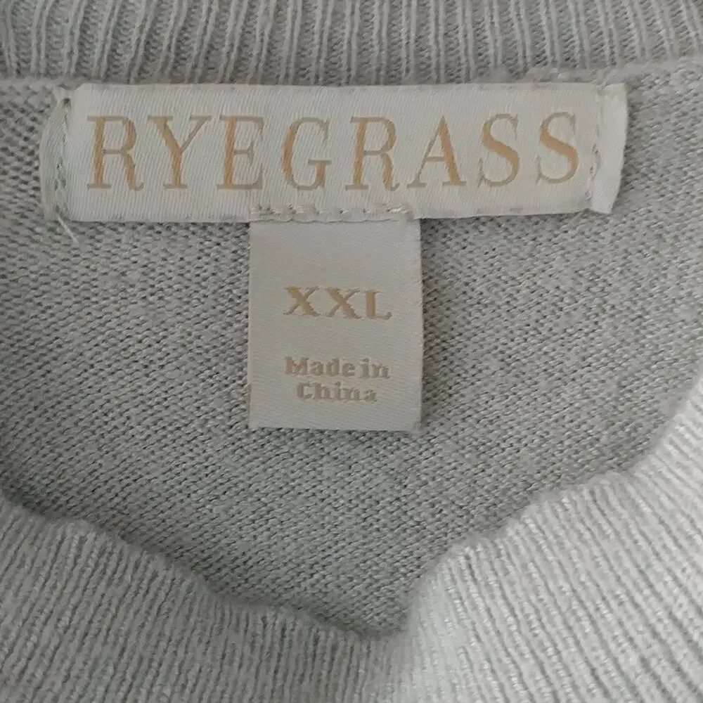 Ryegrass Sweater with Back Keyhole Green Size XXL